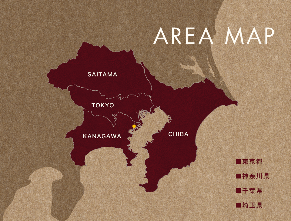 AREA MAP 東京都 神奈川県 千葉県 埼玉県